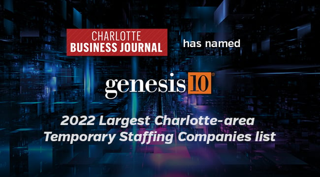 Genesis10 on the Charlotte Business Journal Staffing List 