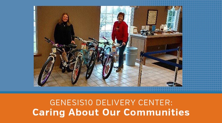 Genesis10 Troy Delivery Center Donates Bikes to Toys for Tots